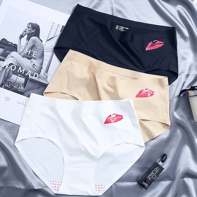 Quần Lót Nữ Đúc Su thun lạnh cao cấp in hình môi không đường may mềm mại kháng khuẩn được chọn màu mẫu 830