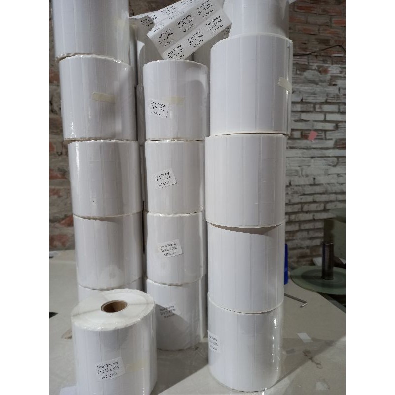 Giấy in thường. in mực. giấy in mã vạch 25x15x50m .4tem/1hàng