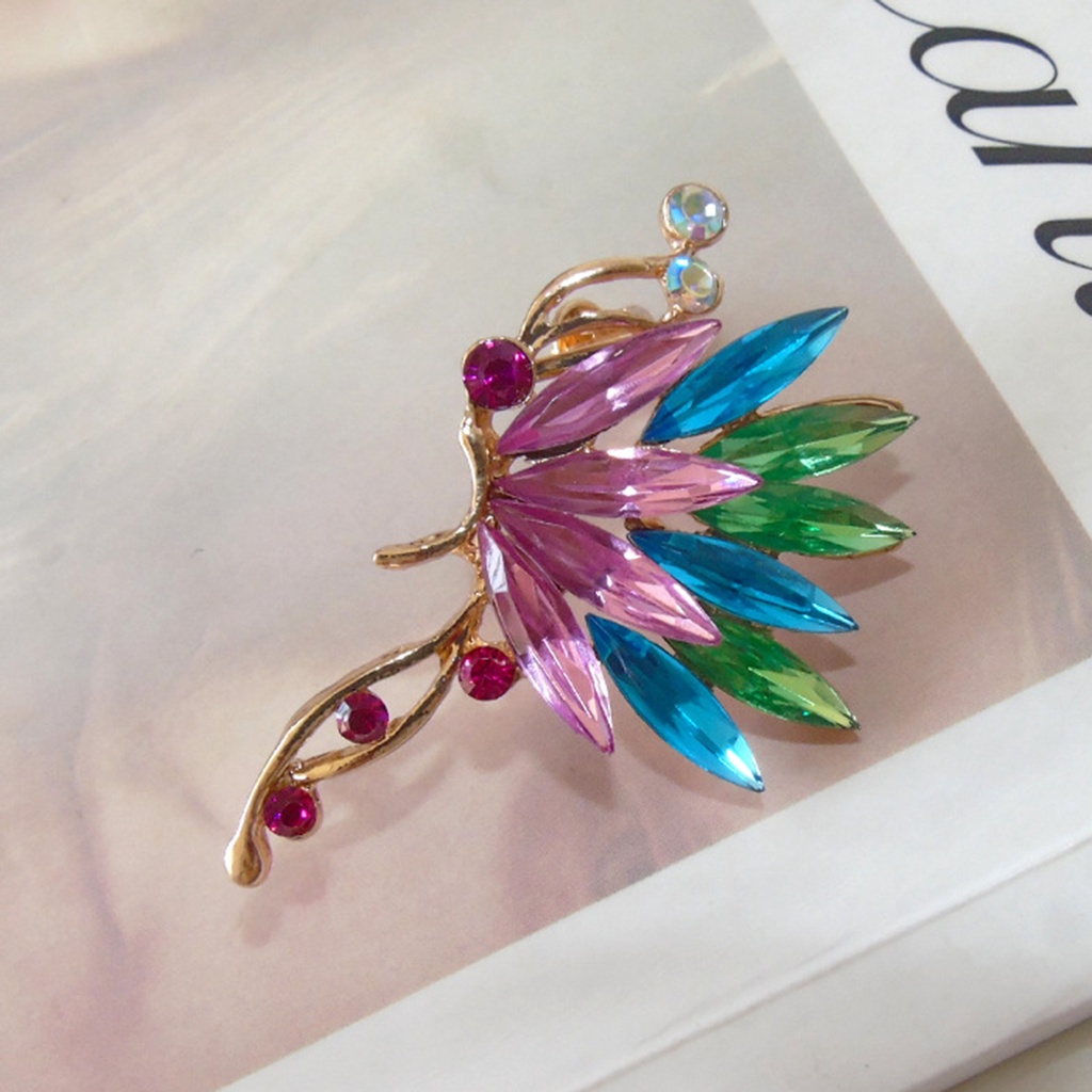 Khuyên Vành Tai Hình Bướm Đính Đá Pha Lê Nhiều Màu Thời Trang Dành Cho Nữ