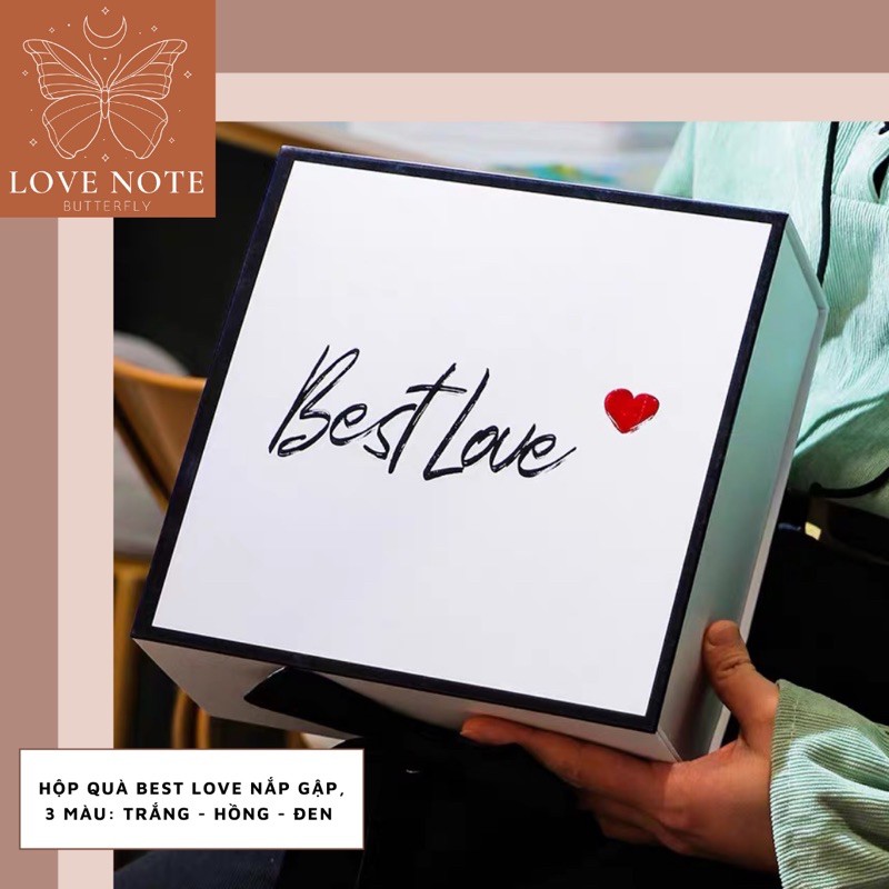 Hộp quà Best Love nắp gập - tặng sinh nhật, valentine 14/2, 8/3 20/10, giáng sinh, noel | BigBuy360 - bigbuy360.vn
