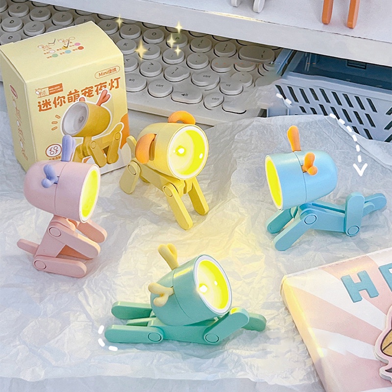 Đèn Ngủ LED CR1 Hình Cún Con Dễ Thương Dùng Trang Trí Nhà Cửa