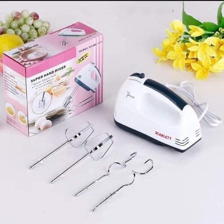 Máy đánh trứng cầm tay mini 7 tốc độ công suất 180W đánh bọt cà phê đánh trứng đánh kem tiện lợi