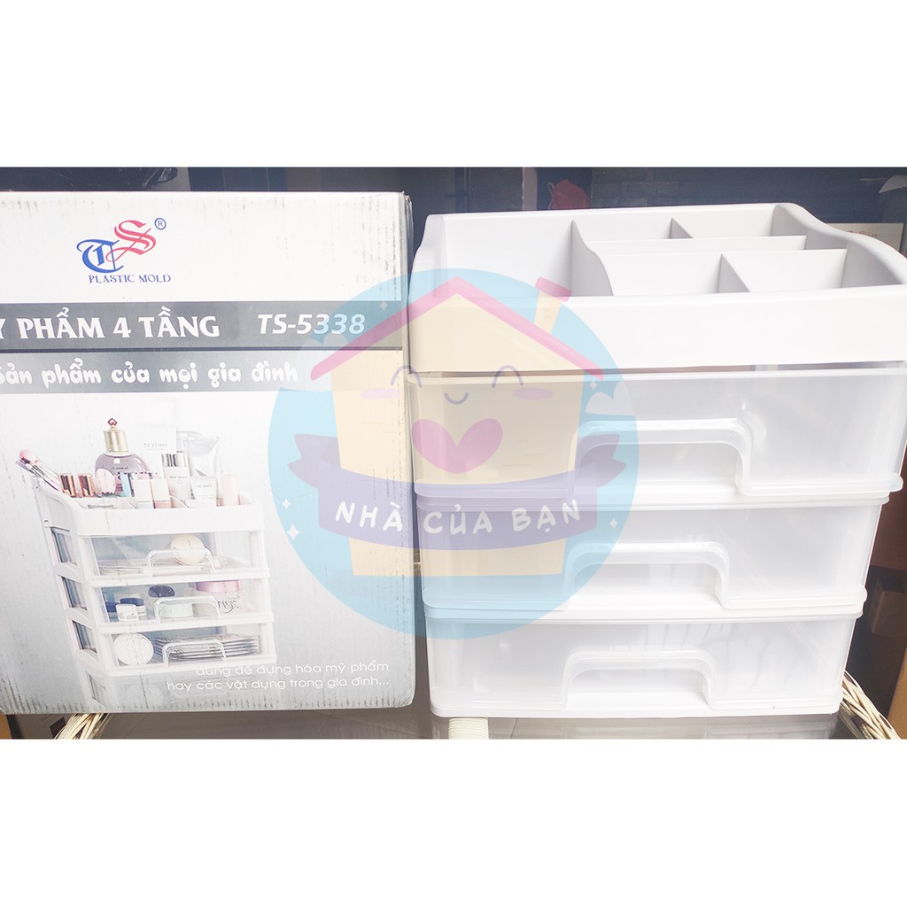 Kệ tủ đựng mỹ phẩm đồ trang điểm 4 tầng để bàn Tashuan TS-5338 [ẢNH THẬT]