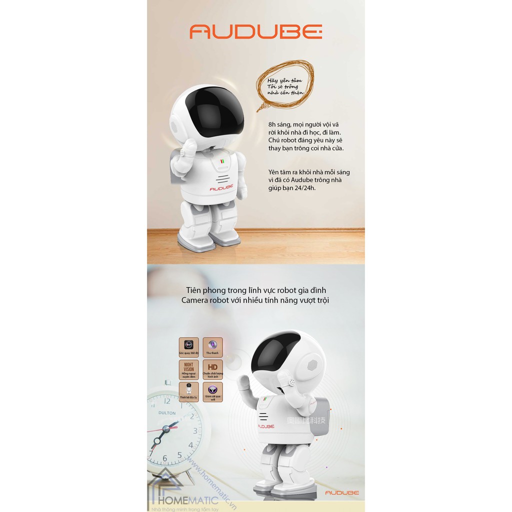 Camera robot báo động chống trộm Audube A180 | BigBuy360 - bigbuy360.vn