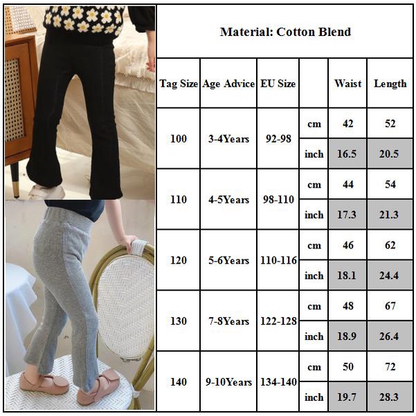 Quần cotton dáng dài thoáng khí thời trang Hàn Quốc dành cho bé gái