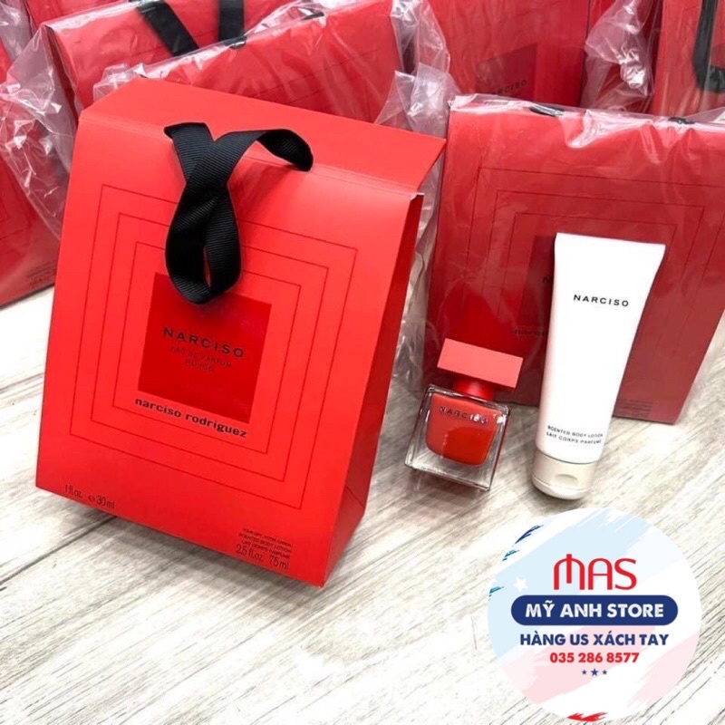 Set Nước hoa Narciso đỏ 30ml + dưỡng thể 75ml