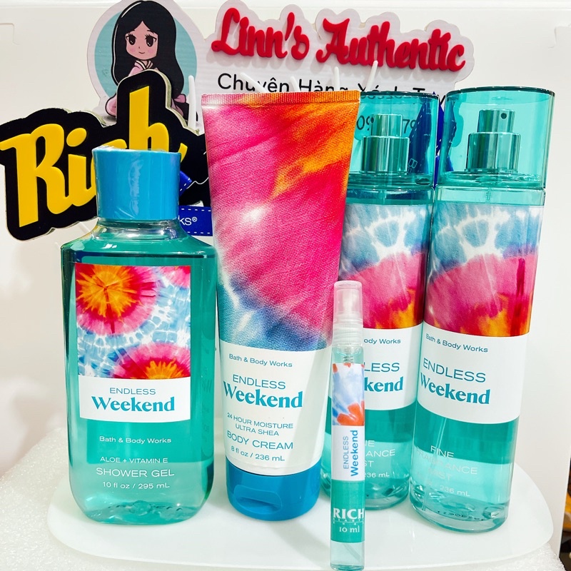 ENDLESS WEEKEND - Xịt Thơm Toàn Thân Body Mist Bath &amp; Body Works Usa