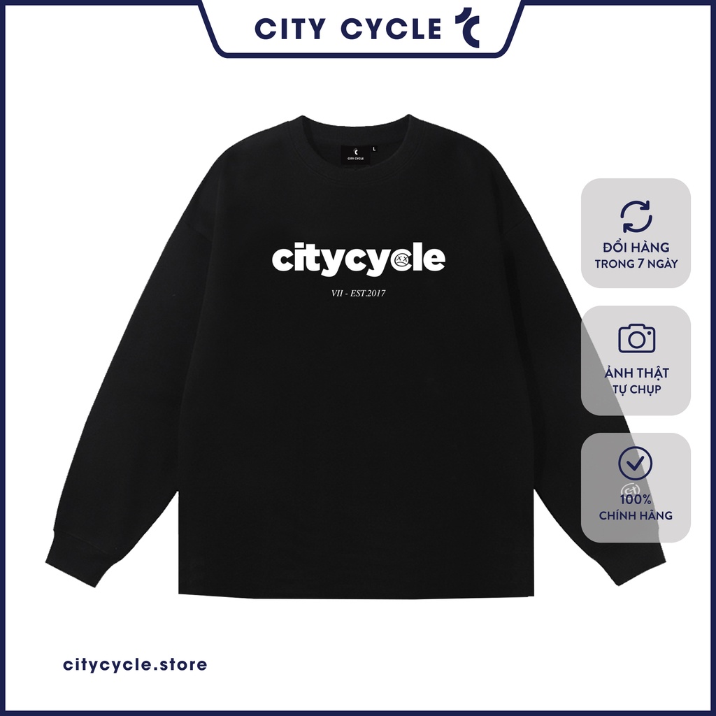 Áo thun dài tay City Emoji unisex City Cycle - áo phông oversize form rộng cotton in hình Local Brand