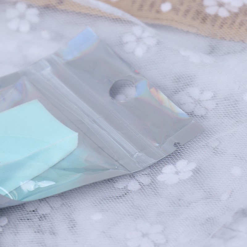 Bộ 100 Túi Zip Đựng Thực Phẩm Bằng Lá Nhôm Ánh Laser Trong Suốt