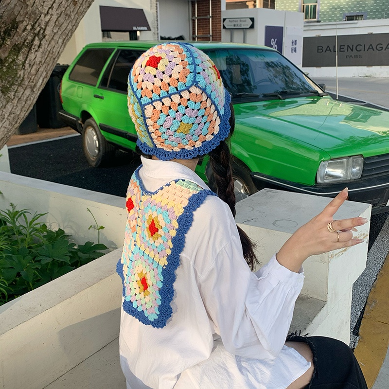 Mũ dệt kim Mg STUDIO thủ công nhiều màu sắc