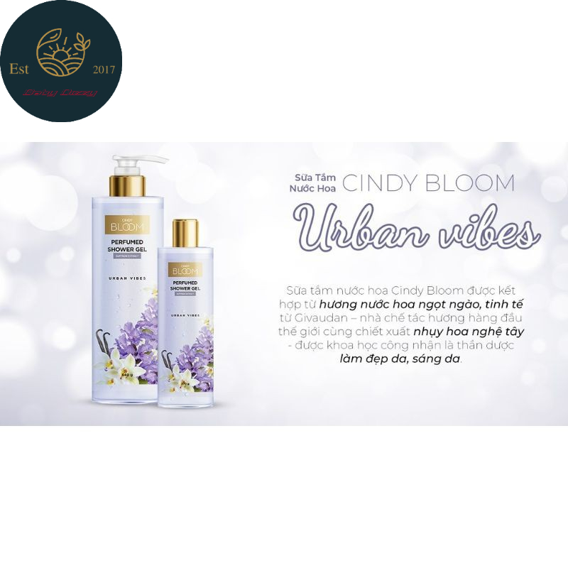 (4 MÙI) Sữa tắm nước hoa Cindy Bloom 640g