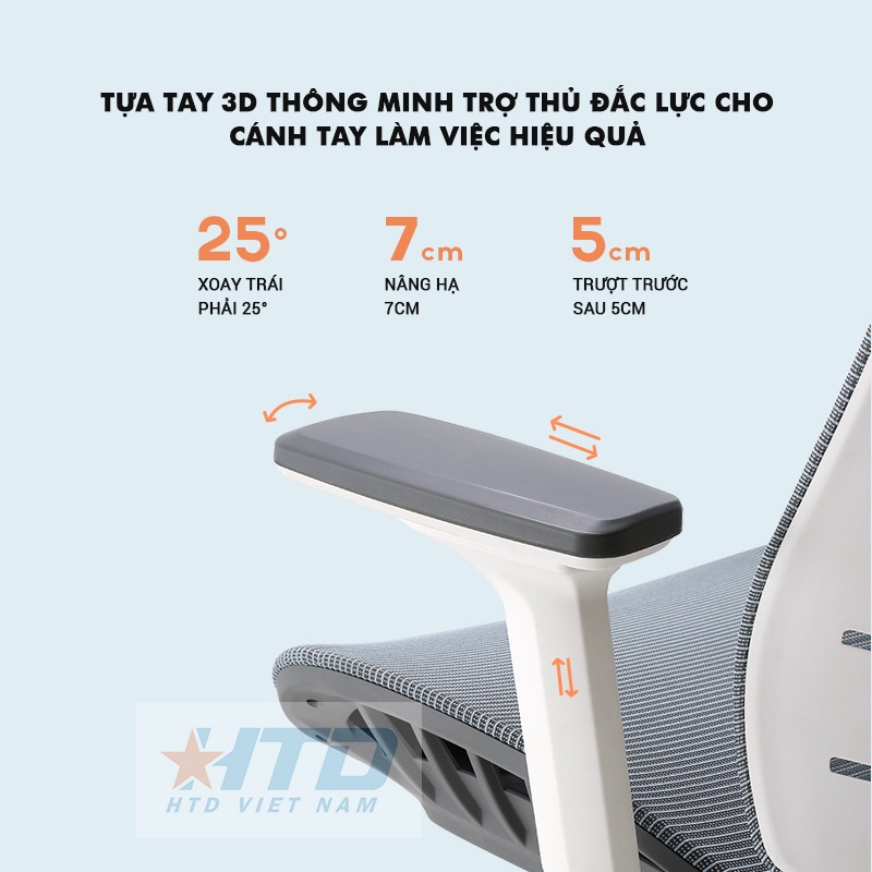 Sihoo M93C Ghế lưới văn phòng công thái học Ergonomic - full lưới thoáng khí, bảo vệ cột sống | HTDVN