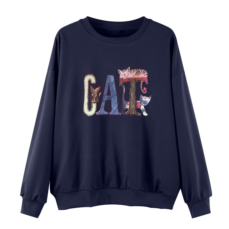 Áo Hoodie Tay Dài Cổ Tròn Dáng Rộng In Họa Tiết Hoạt Hình Thời Trang Thu Đông Cho Nữ 2021 | BigBuy360 - bigbuy360.vn