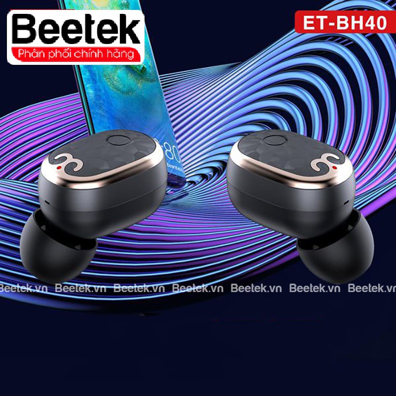 Tai nghe Bluetooth Eardom ET-BH40 True Wireless, Công nghệ V5.0, Kết nối trên 10m, Thời gian chờ 120h