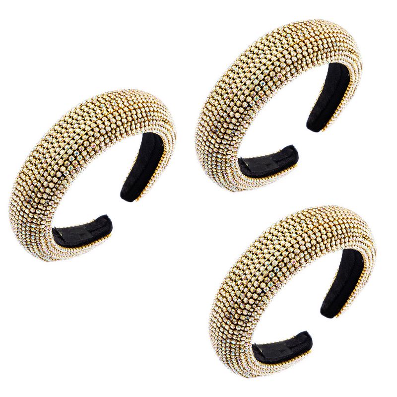 Băng Đô Đệm Xốp Đính Đá Nhiều Màu Sắc Phong Cách Baroque