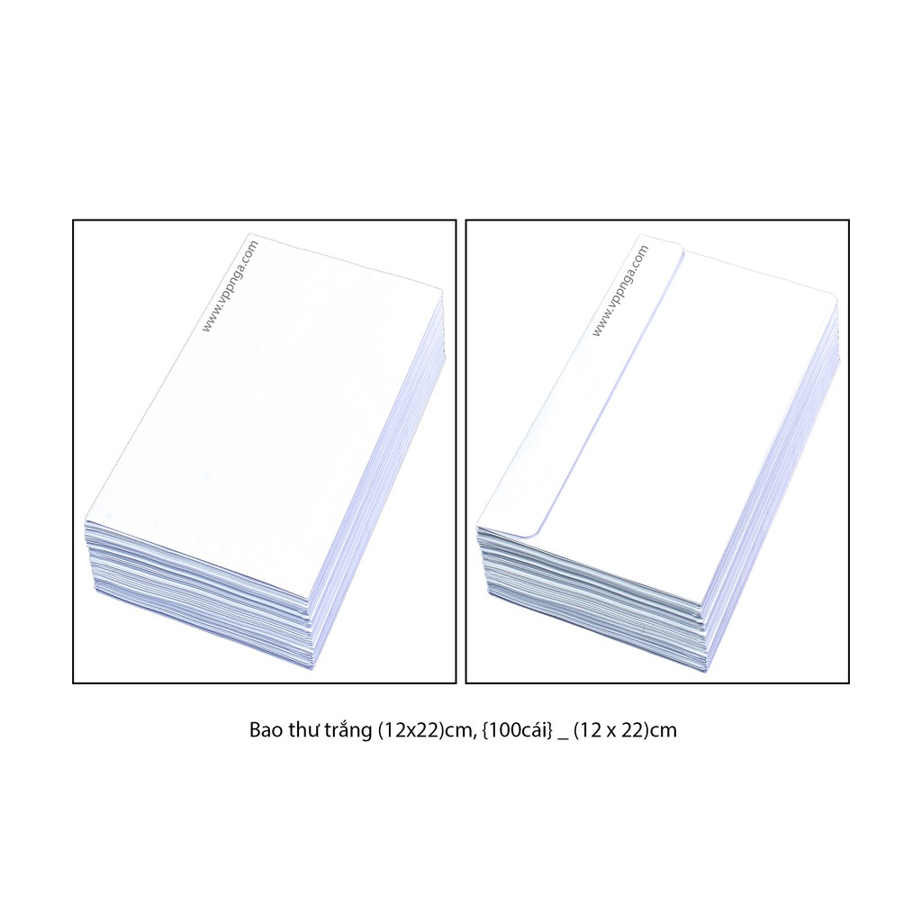 Bao thư, bì thư trắng cm,