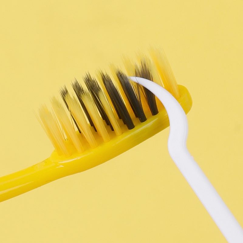 Set 8 Bàn chải G.DUCK vịt vàng 2 đầu làm sạch răng và lưỡi tiện lợi