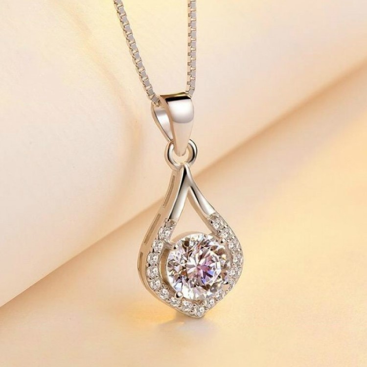 Dây chuyền mặt giọt lệ đính pha lê lấp lánh thời trang cao cấp cho nữ ANTA Jewelry - ATJ3616