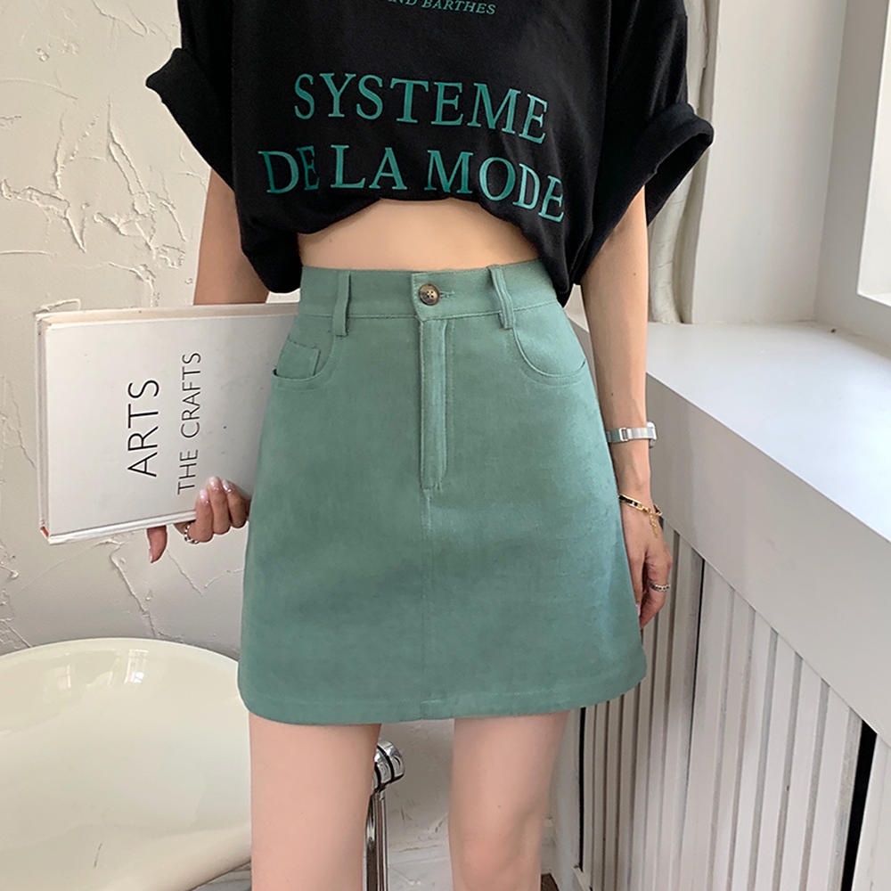Chân Váy Ngắn Dáng Chữ a Lưng Cao Màu Trơn Chống Chói 50718