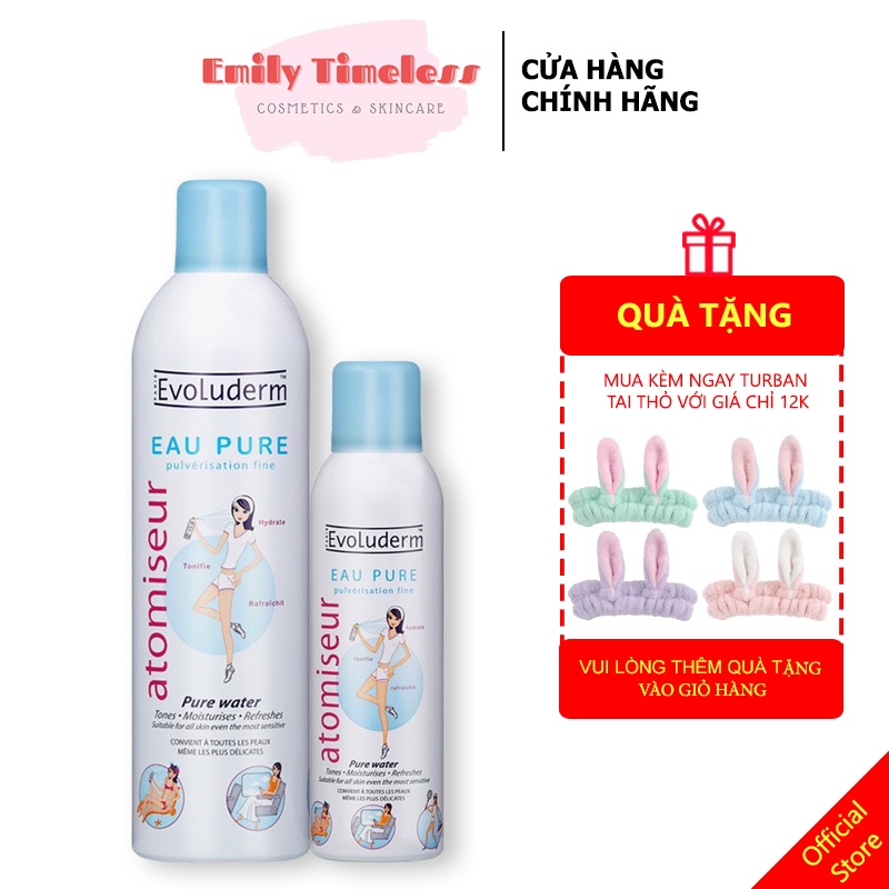 Xịt Khoáng Dưỡng Da Cấp Ẩm Evoluderm Atomiseur Eau Pure Spray Mist 400ml và 150ml