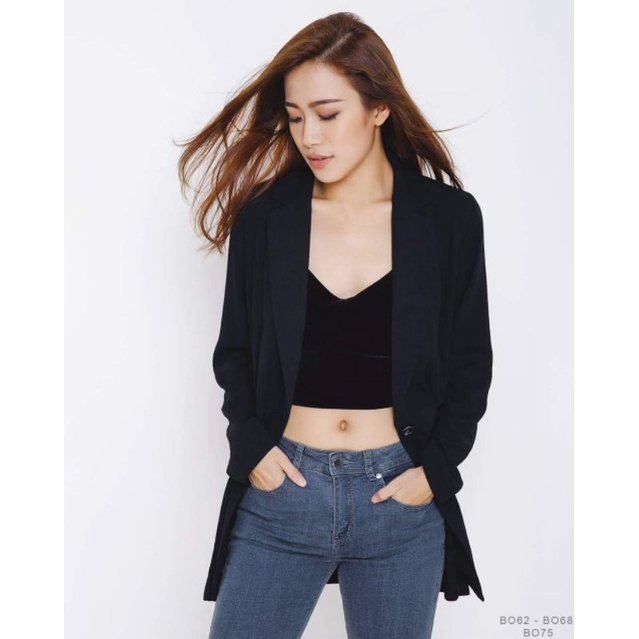 /ASOS⤑Áo Balaze cổ vest dáng suông hàng xuất xịn