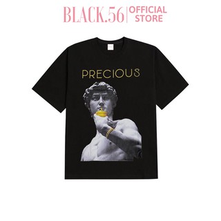 Áo thun nữ BLACK56-Precious , áo phông hiện đại form rộng tay lỡ cá tính chất cotton dày dặn , M10