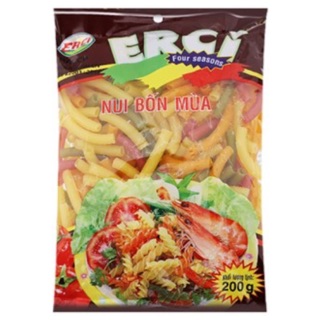 Nui ống lớn rau củ Bốn Mùa Erci gói 200g
