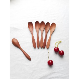 (bộ 6)Thìa gỗ uống trà, cà phê nhỏ 12 cm x 2.4 cm gỗ nhãn