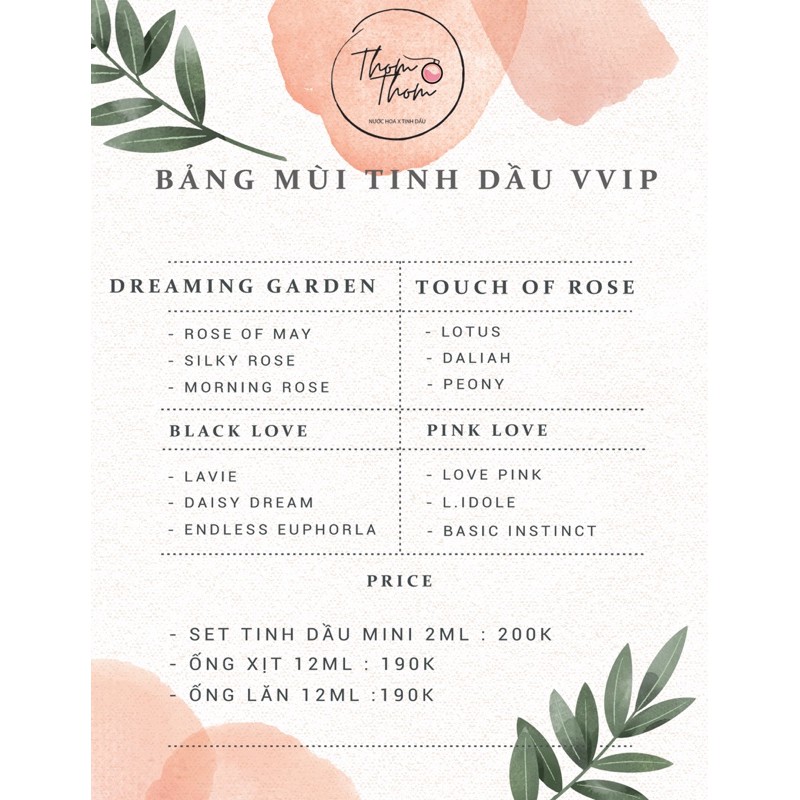 Tinh Dầu Nước Hoa Thơm Thơm Mini | BigBuy360 - bigbuy360.vn