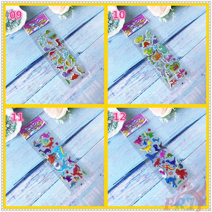 1 Tờ ❀ Sticker Dán Trang Trí Hình Khủng Long Hoạt Hình Q-2 DIY ❀ Miếng Dán PVC 3D Chống Thấm Nước Chất Lượng