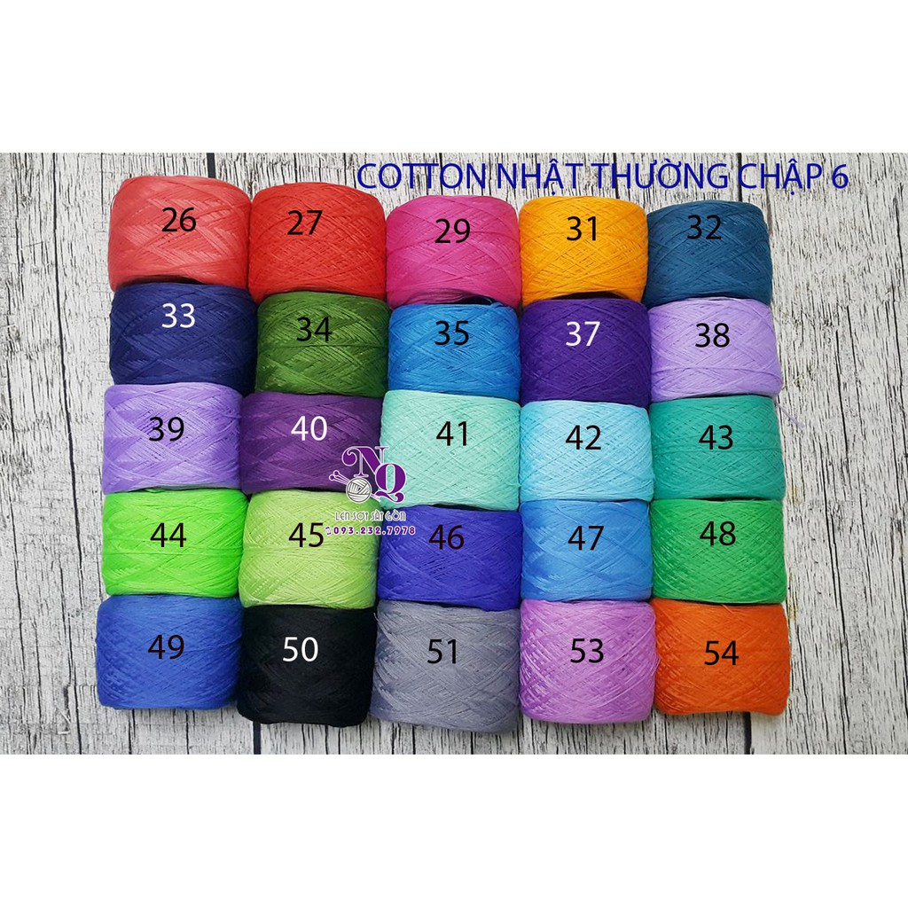 Cotton Nhật thường sợi chập 6