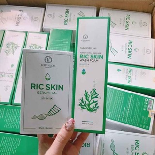Combo sữa rửa mặt, serum dưỡng da ric skin
