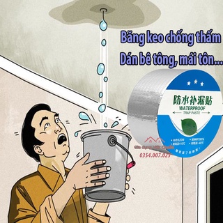 Băng dính chống thấm 10cm, keo dán vết nứt ngăn nước mái tôn, mái nhà rò rỉ tiện lợi GD159