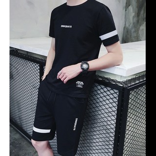 Bộ đồ thể thao thun lạnh tay lỡ nam