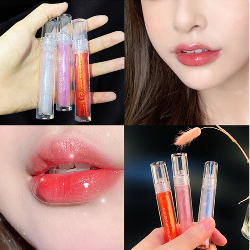 tuan065 Son môi ánh bóng lấp lánh 8 màu sắc tùy chọn trang điểm tiện dụng tuan065