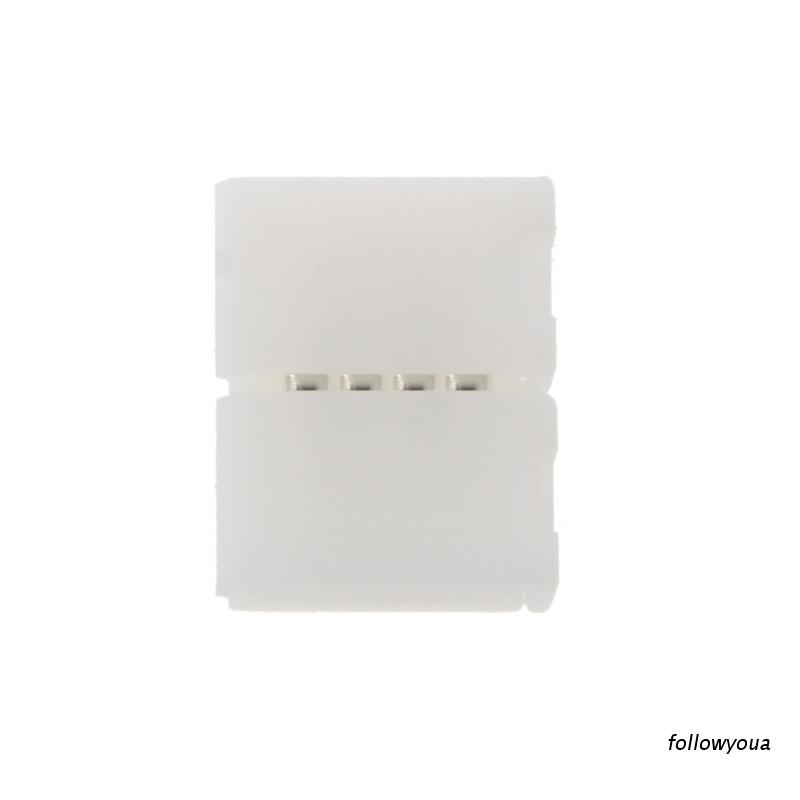 Đầu nối khớp nối dạng cài không hàn 4 chấu 10 mm chuyên dụng cho dải đèn LED 5050 RGB