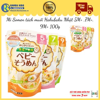 Mỳ somen tách muối Hakubaku Nhật Bản cho bé ăn dặm (Date T10/2023) shop Rambo Kids