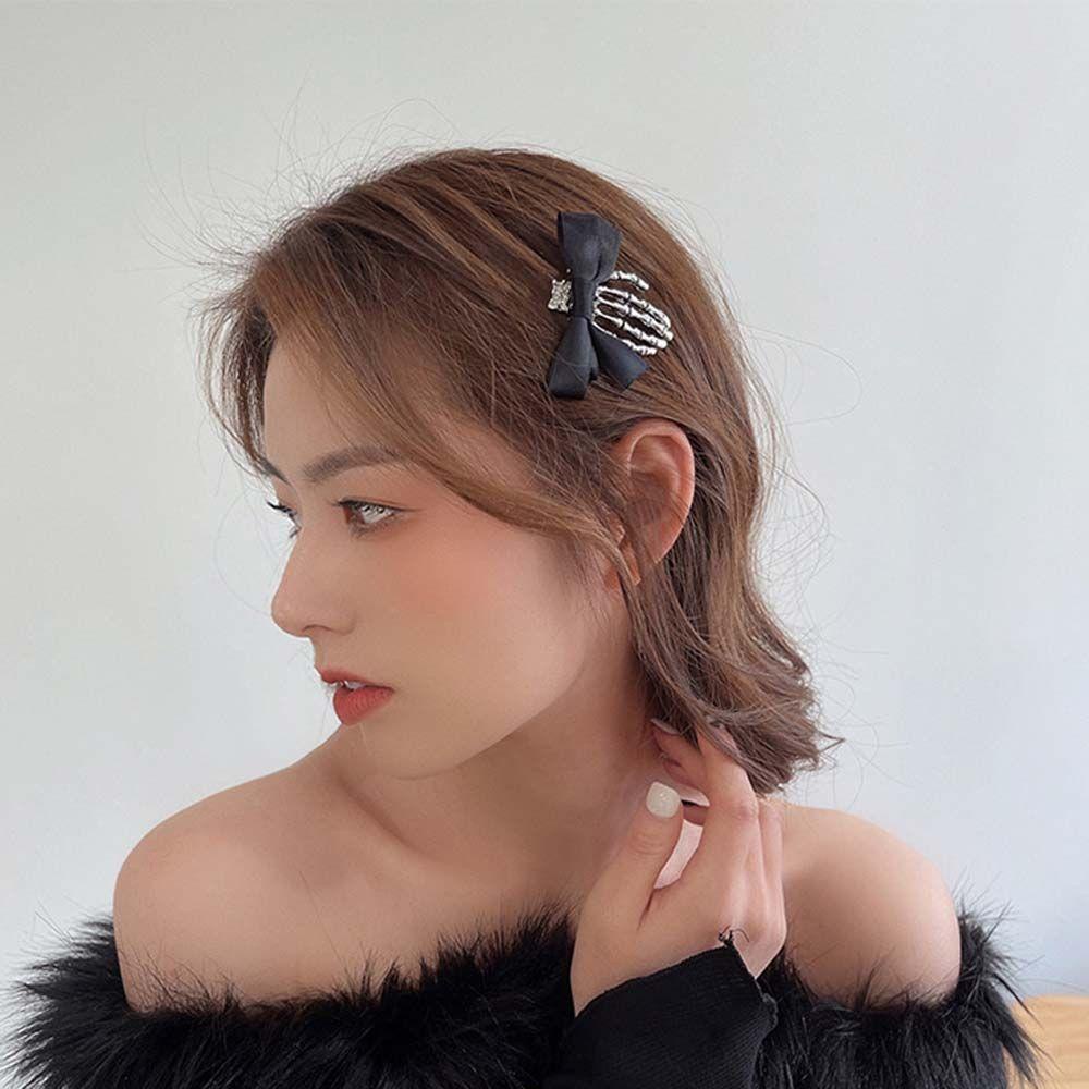 Kẹp Tóc Mái Phong Cách Harajuku Cho Nữ|Kẹp Tóc Dây Xích Kim Loại Hình Trái Tim Phong Cách Hàn Quốc