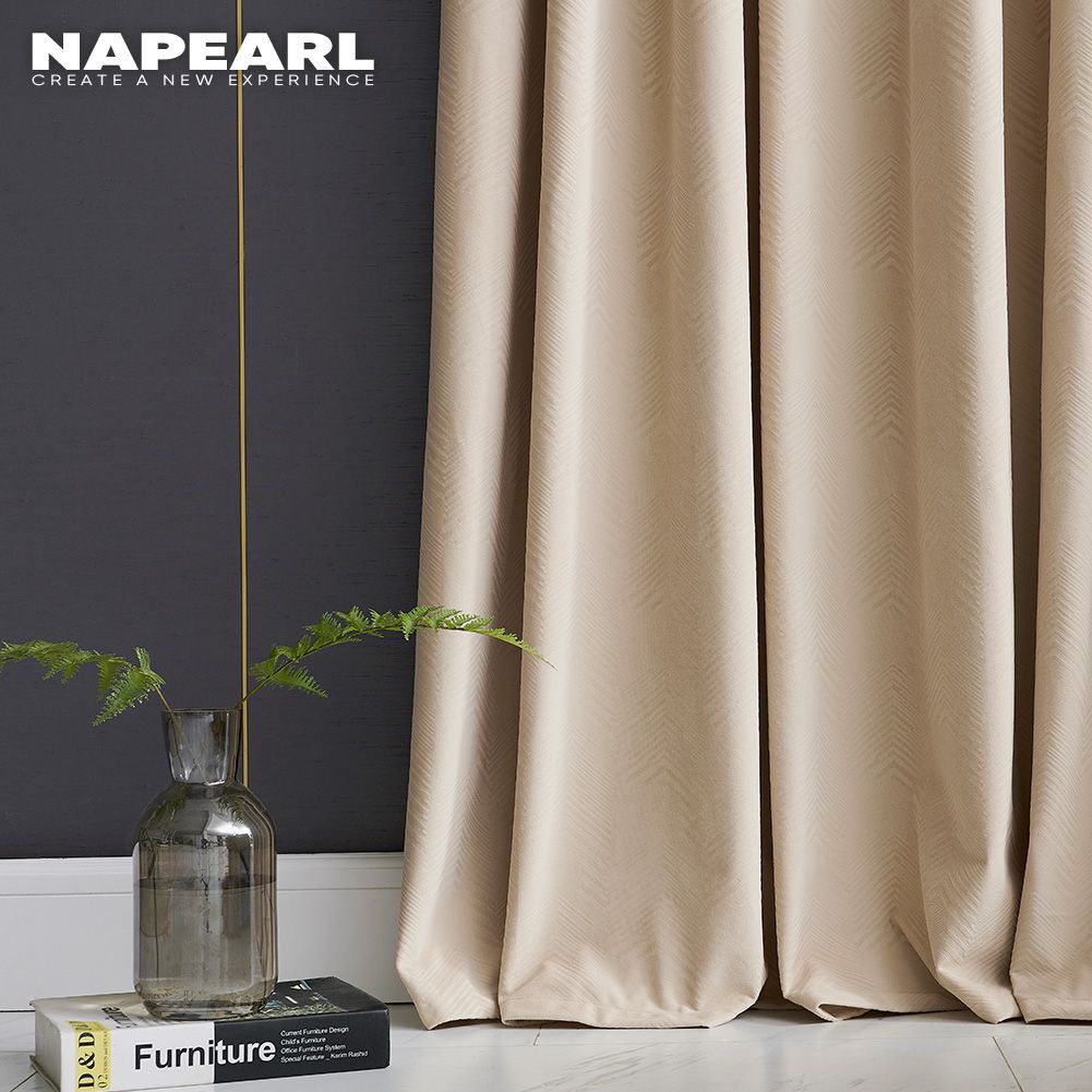 1 Rèm Cửa Napearl Họa Tiết Kẻ Sọc Đơn Giản Chất Lượng Cao
