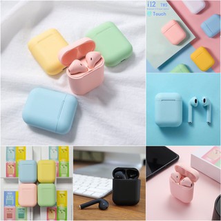 Tai nghe bluetooth i12  màu pastel