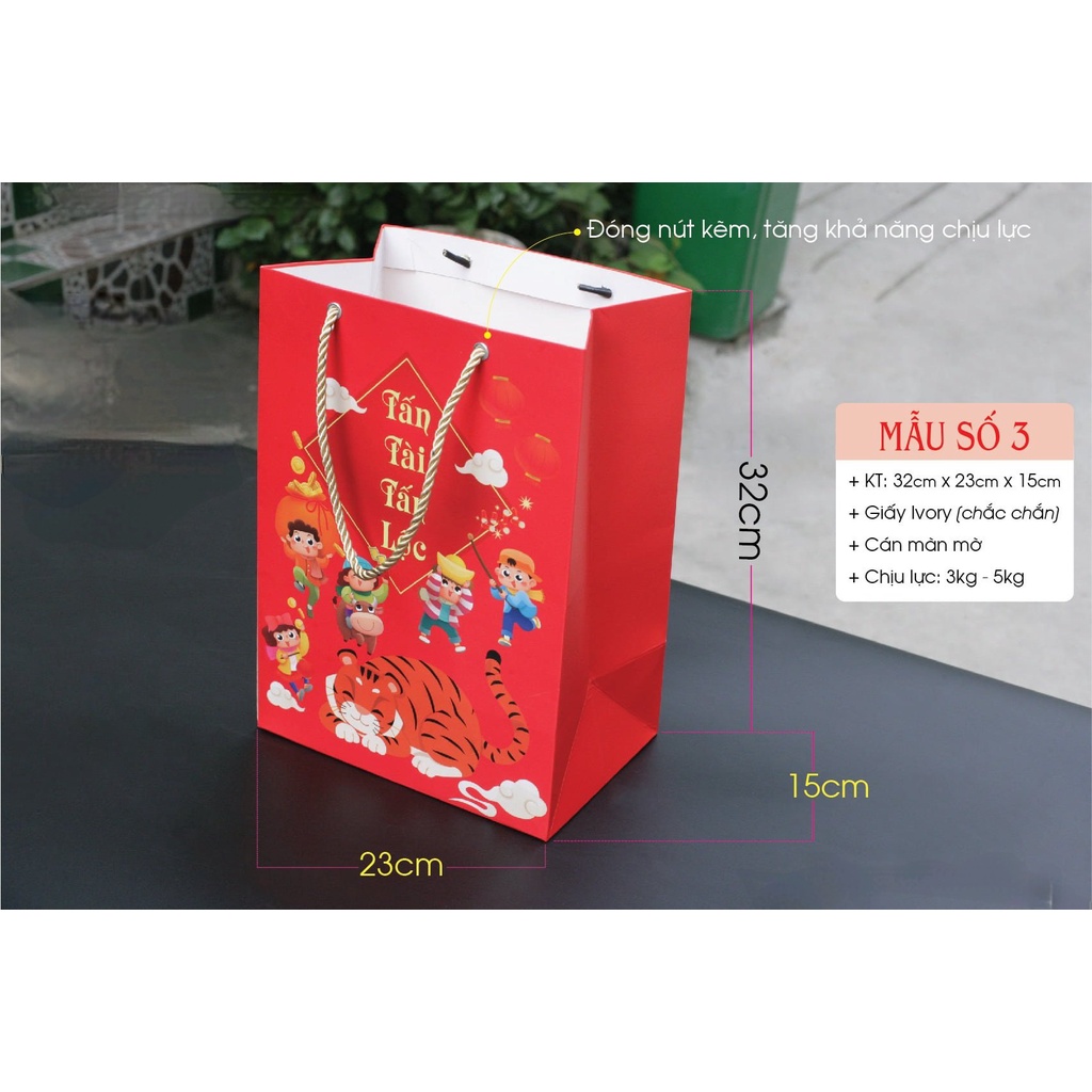 mẫu túi 3 - túi giấy siêu rẻ đựng quần áo phụ kiện size 32x23x15cm