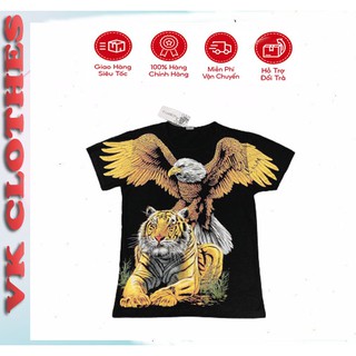 Aó Phông Nam In Hình 3D Hổ Đại Bàng Chất Thun Mát Mẻ - AP02 - Shop VK_Clothes