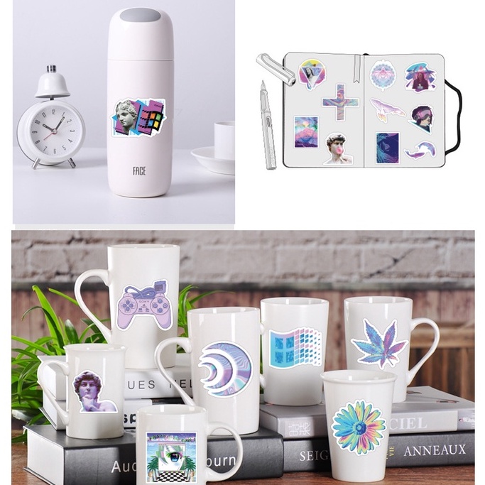 Set 50/25/10 Sticker Dán Trang Trí Vali Laptop Chống Thấm Nước Độc Đáo