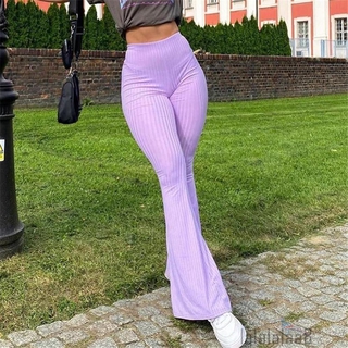 Quần Legging Ống Loe Màu Trơn Thời Trang Cho Nữ Laa8