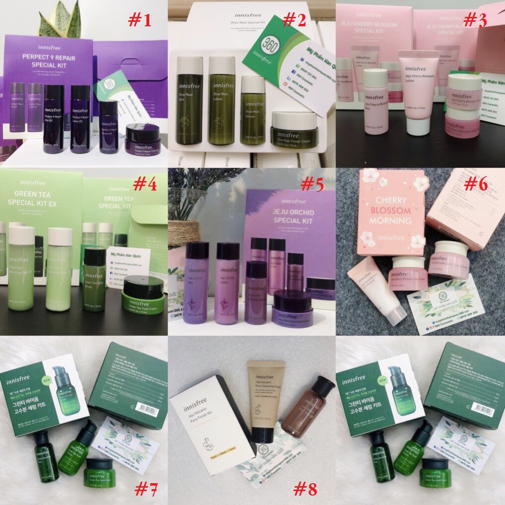 [Sale lỗ THU HỒI VỐN] Tổng Hợp Bộ Dưỡng Da Mini Innisfree Kit 4 sản phẩm, 2 sản phẩm