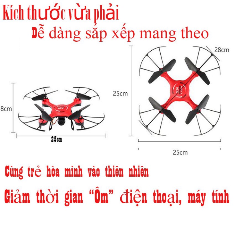 Máy bay không người lái X20/Y20-series giá rẻ, Flycam nhào lộn, Đồ chơi máy bay lên thẳng chất liệu nhựa ABS bền bỉ