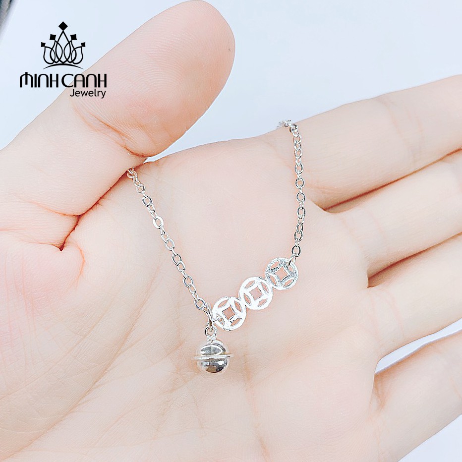 Lắc Tay Bạc Nữ Kim Tiền Mix Chuông - Minh Canh Jewelry