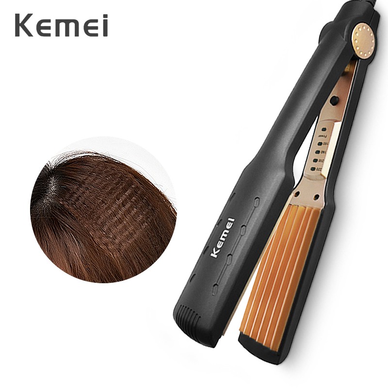 Máy Bấm Tóc Dập Xù Tóc Bảng Lớn Có Chỉnh Nhiệt Kemei Km 472