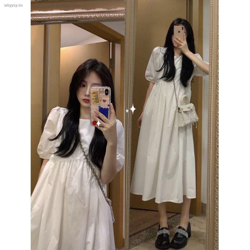 Đầm dài qua gối phong cách Pháp thời trang mùa hè cổ điển