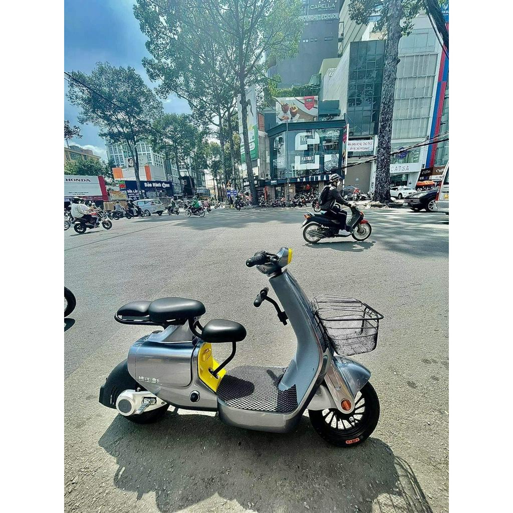Rổ xe đạp điện vc, vo, rổ sắt có nắp mic màu theo xe dành cho mẫu xe đạp điện vc